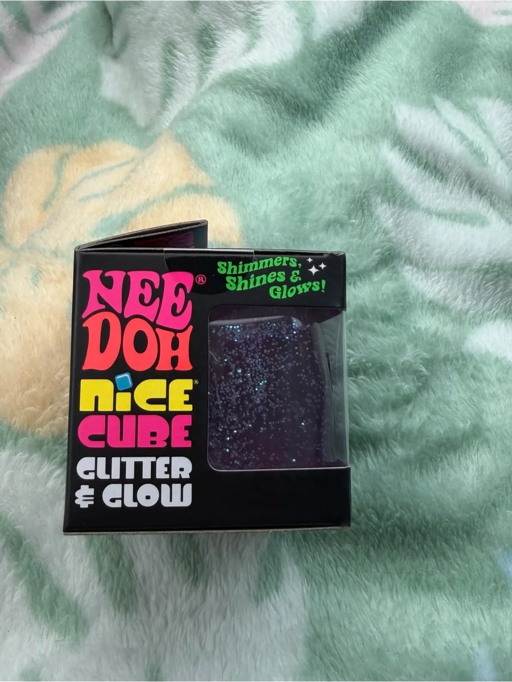 Needoh Glitter & Glow Nice Cube Purple